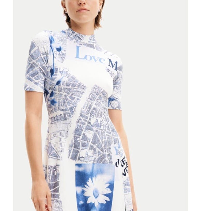 Дамска рокля -  76756 - Синя - Вискоза DESIGUAL