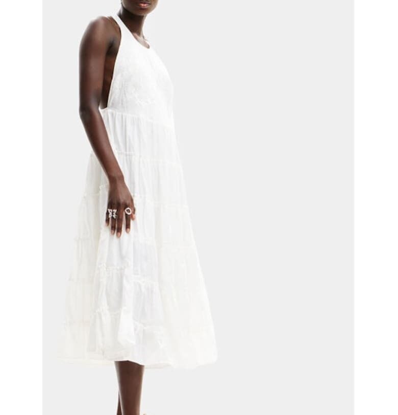 Дамска рокля -  76770 - Бяла - Памук DESIGUAL