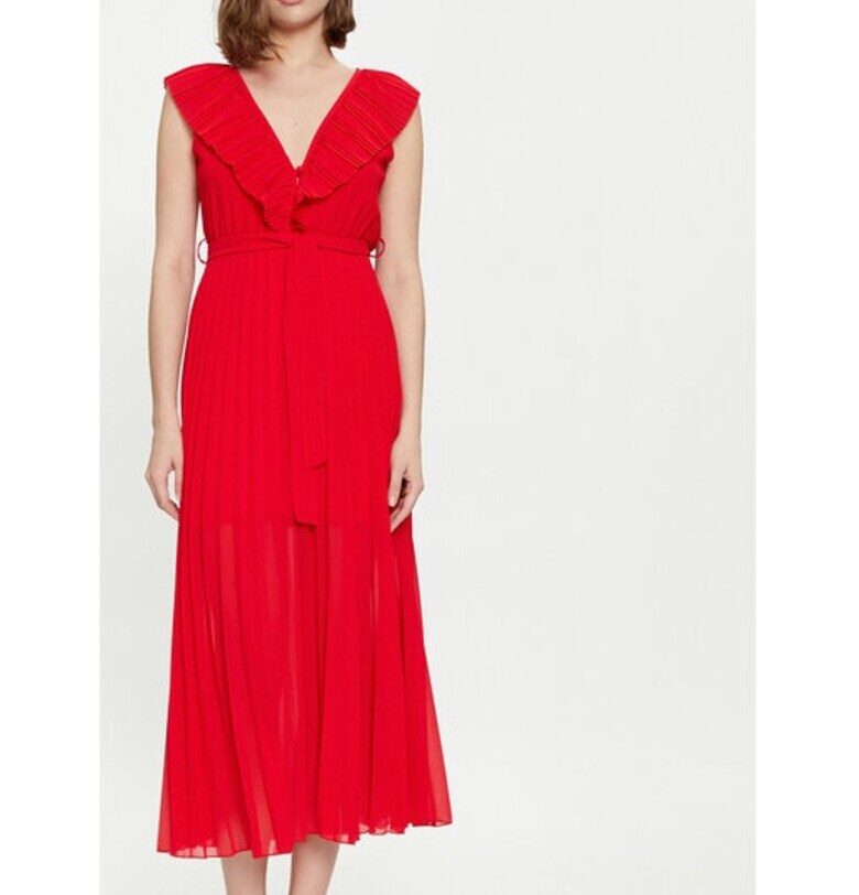 Дамска рокля -  80166 - Червена - Полиестер DIXIE