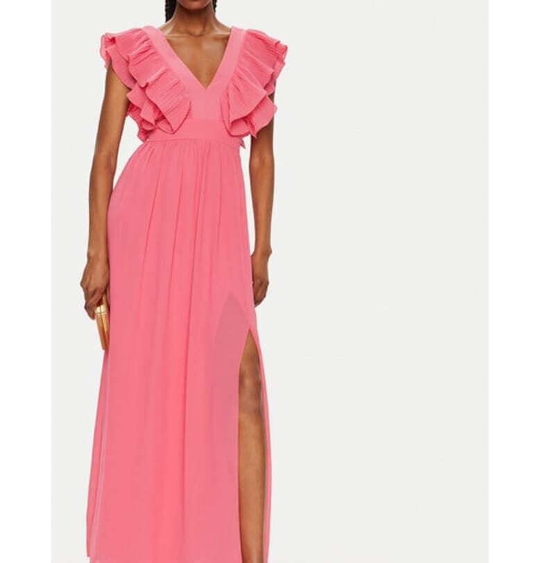 Дамска рокля -  91118 - Розова - Полиестер Rinascimento