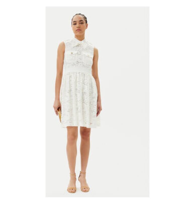 Дамска рокля  ACAB000749 - Памук/Полиамид - Бял ARTIGLI
