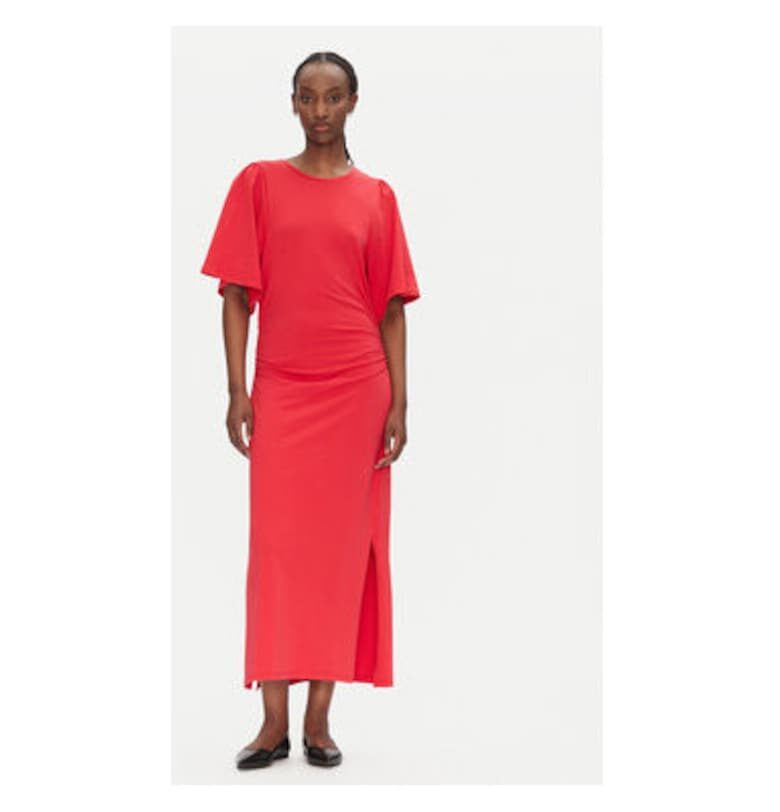 Дамска рокля  BBW4560 - Органичен памук - Червена - Червен Bruuns Bazaar