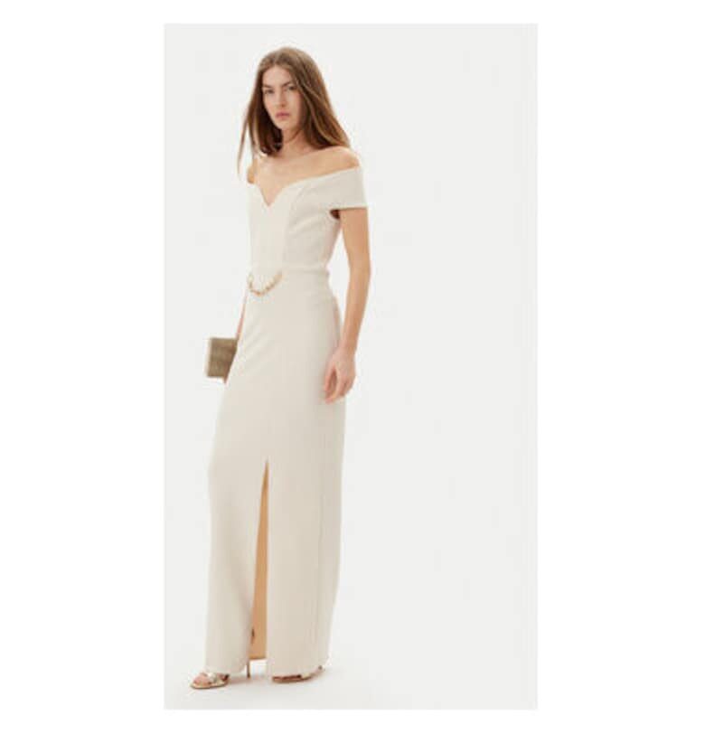 Дамска рокля  CFC0123610003 - Полиестер - Бежов Rinascimento