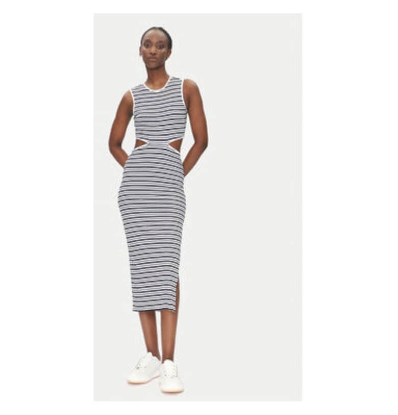 Дамска рокля  Emporio Armani - 7W000301 AF12654 - Вискоза/Еластан - Бял/Черен EA7