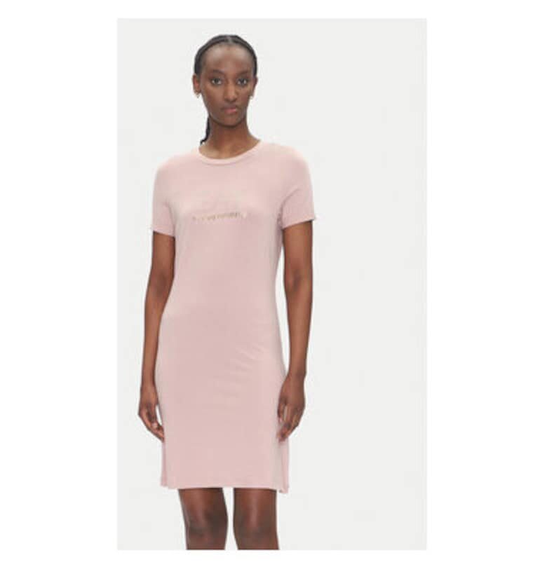Дамска рокля  Emporio Armani - 7W000478 AF12500 - Памук/Модал - Розов - Розово EA7