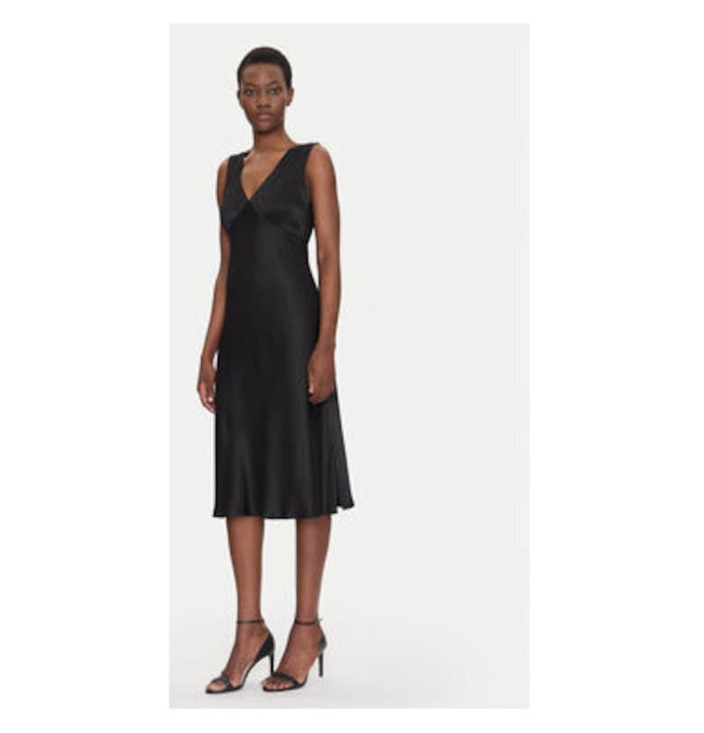 Дамска рокля  FS25SD2004W73201 - Вискоза/Рейон - Черен - Черен Fracomina