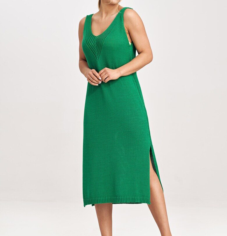 Дамска рокля  M997 - акрил - памук - зелено - Един размер Figl