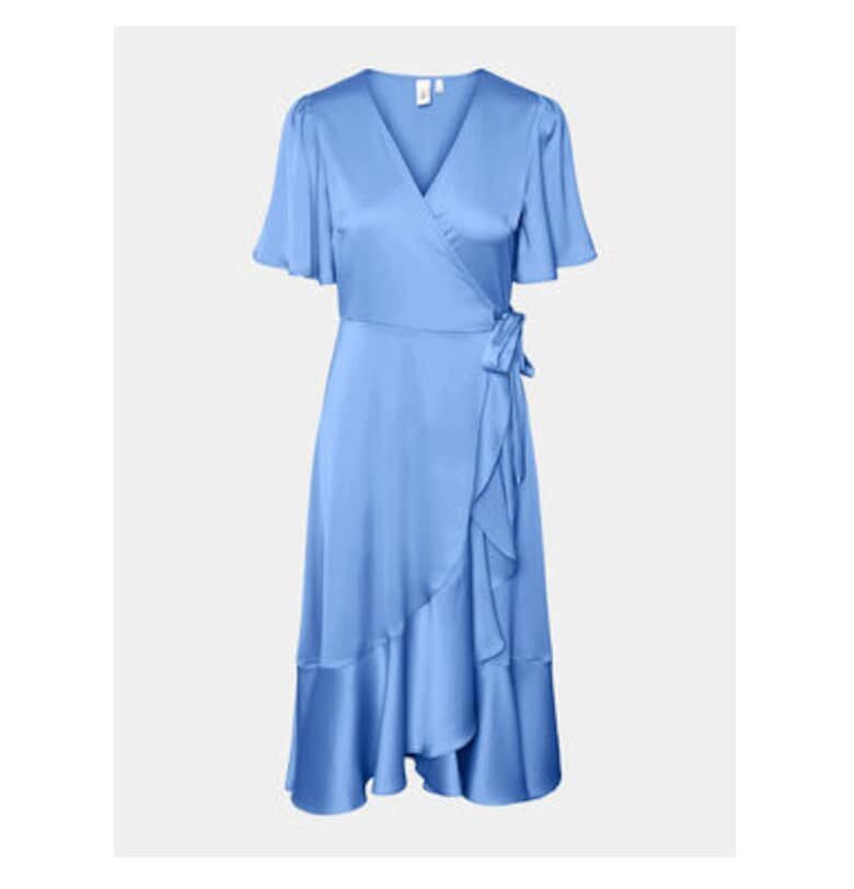 Дамска рокля - Ys - 303452155 - Син - Полиестер - Син Yas