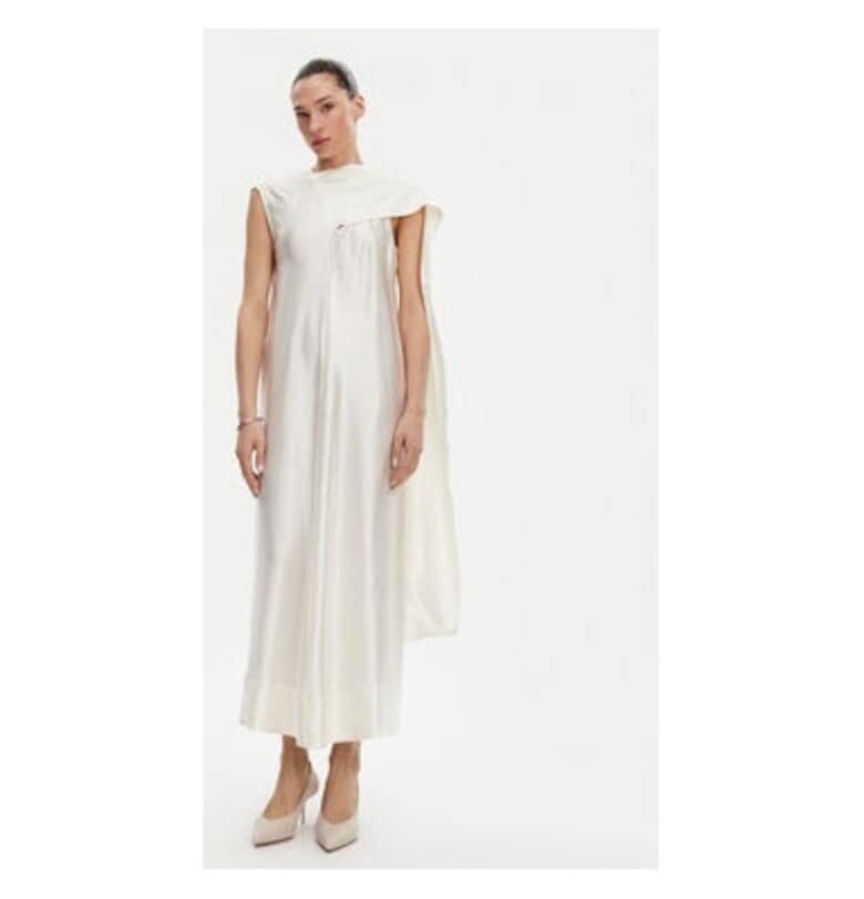 Дамска рокля - Биргит Херскинд - 304928192 - Ацетат - Бяла Birgitte Herskind