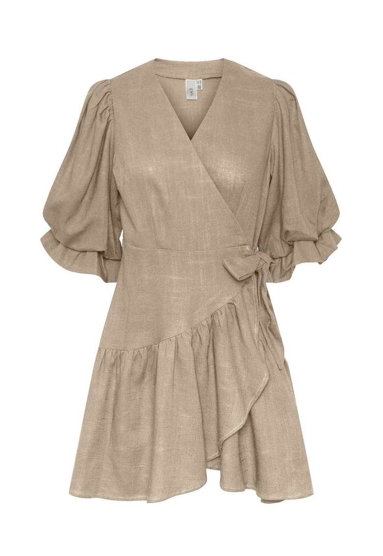 Дамска рокля - Вискоза - 302027675 - Кафяв Yas