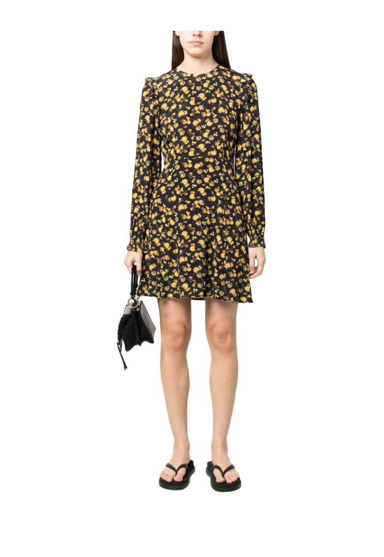 Дамска рокля Вискоза - Жълт/Тъмносин Tommy Hilfiger