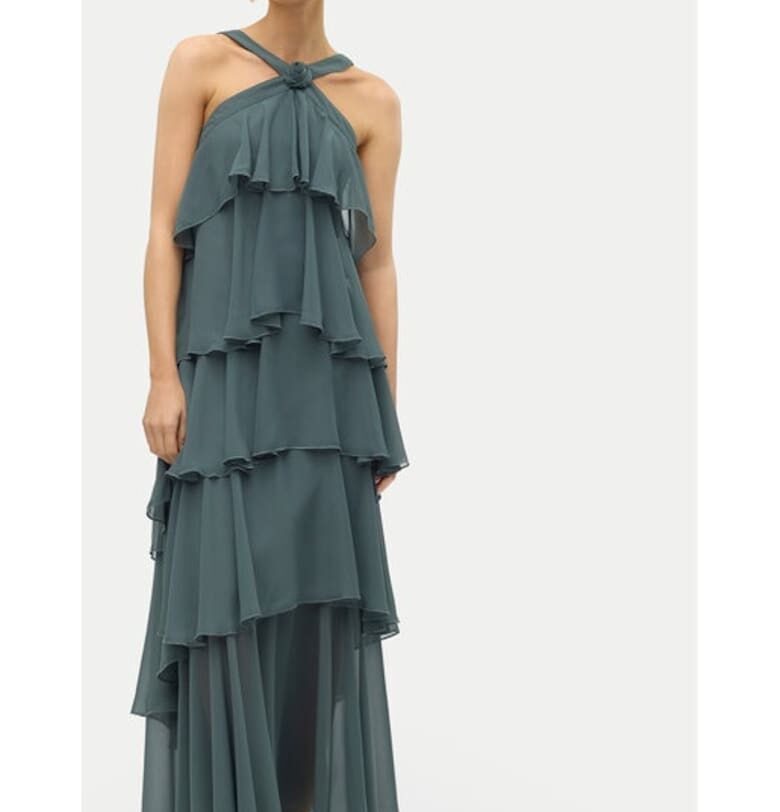 Дамска рокля -  Зелена - Полиестер Vero Moda