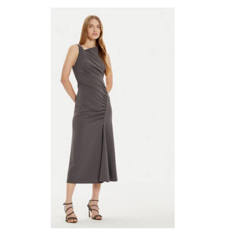 Дамска рокля - Империал - 304866074 - Полиестер - Сив - Сив Imperial