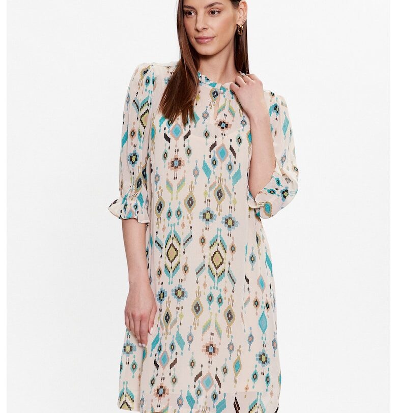 Дамска рокля - Кремава - 302097111 - Вискоза - Синя - Син Cream