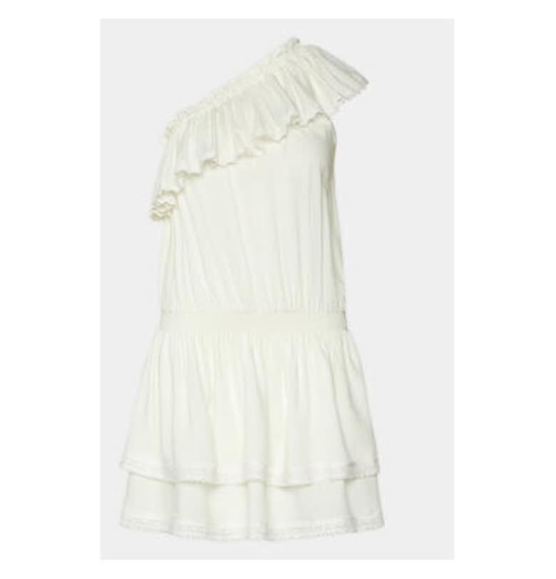 Дамска рокля - Мелиса Одабаш - 303700515 - Вискоза - Бяла - Бял Melissa odabash