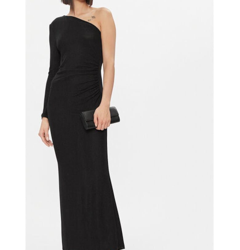 Дамска рокля - Моля - 303878566 - Полиамид/Метални влакна - Черна - Черен PLEASE