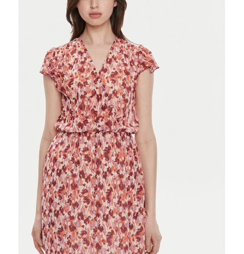 Дамска рокля - Морган - 17746 - Оранжево/Кафяво - Полиестер Morgan