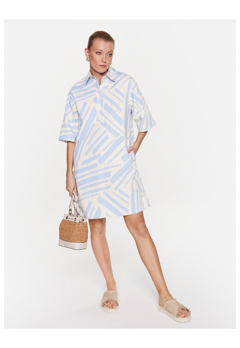 Дамска рокля - Памук - 302481880 - Син SEIDENSTICKER