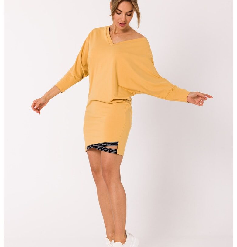 Дамска рокля - Памук - M - Зелен - Меден MOE