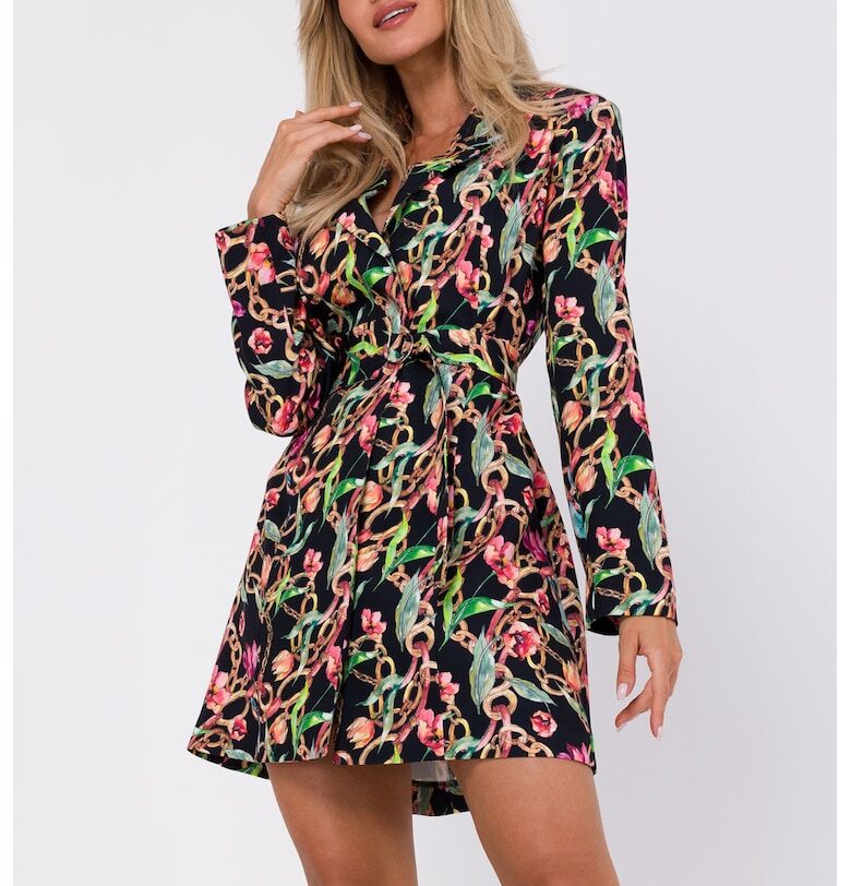 Дамска рокля - Полиестер - Многоцветен MOE