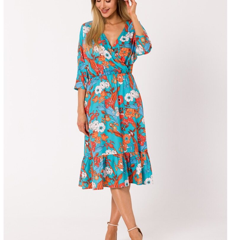 Дамска рокля - Полиестер - Размер М - Многоцветна MOE