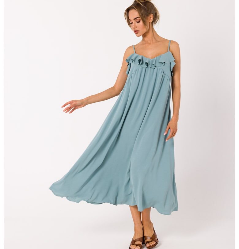 Дамска рокля - Полиестер - Размер М - Синя OEM