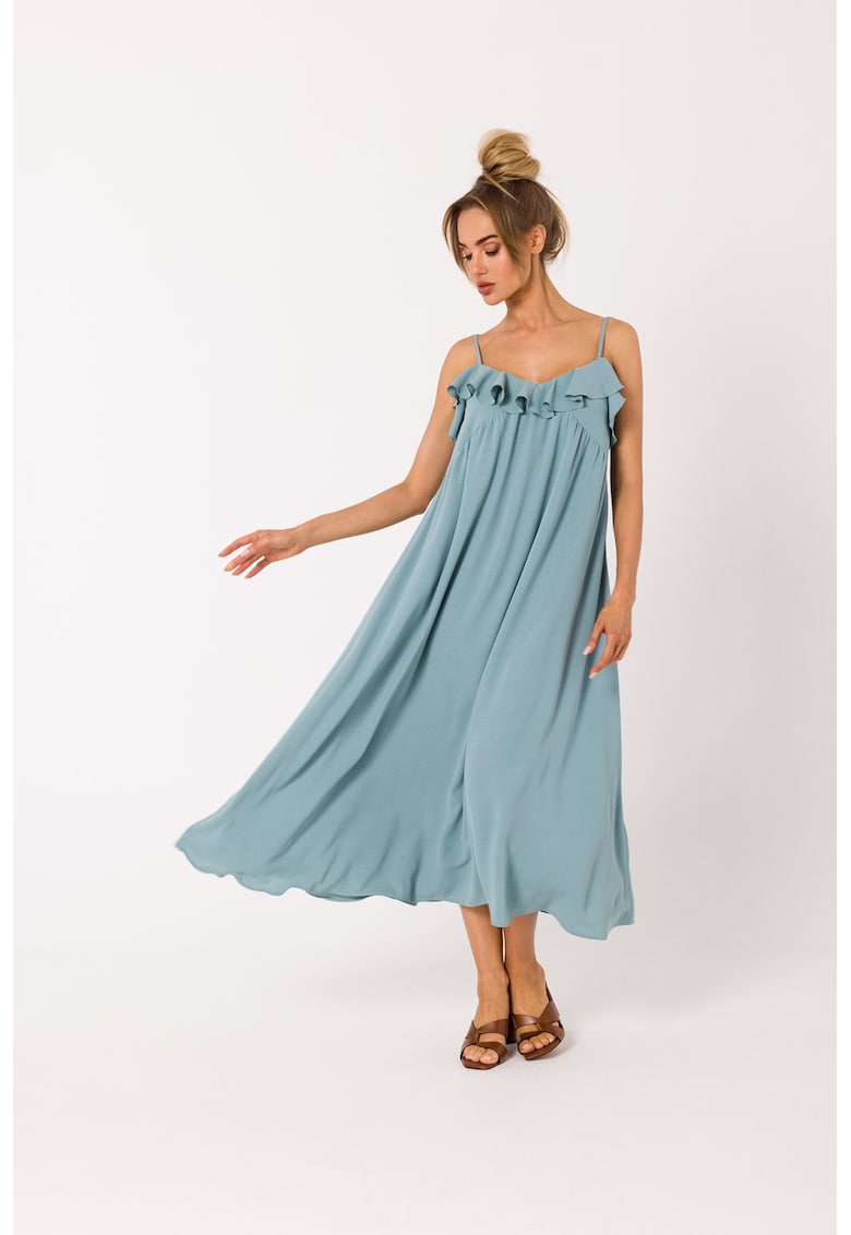 Дамска рокля - Полиестер - Размер М - Синя OEM