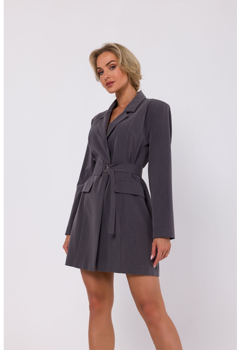 Дамска рокля - Полиестер - Сив MOE