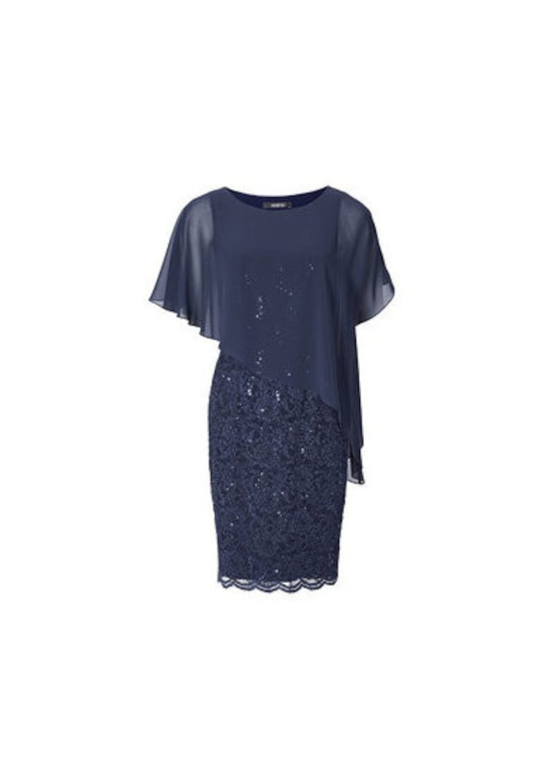 Дамска рокля Полиестер - Син - Син Swing