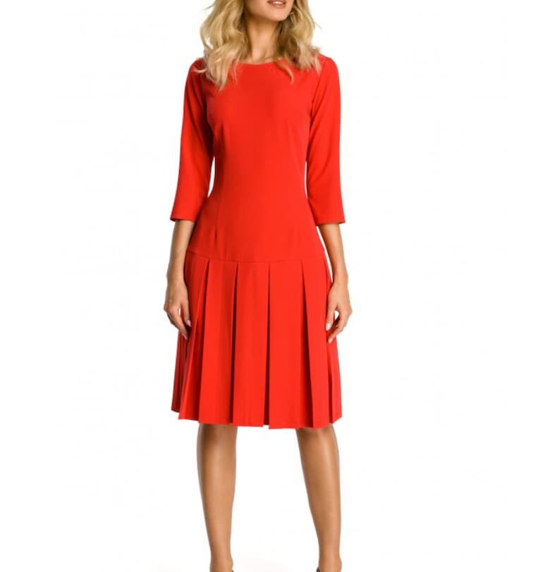 Дамска рокля -  Полиестер/Вискоза - Тъмносин MOE