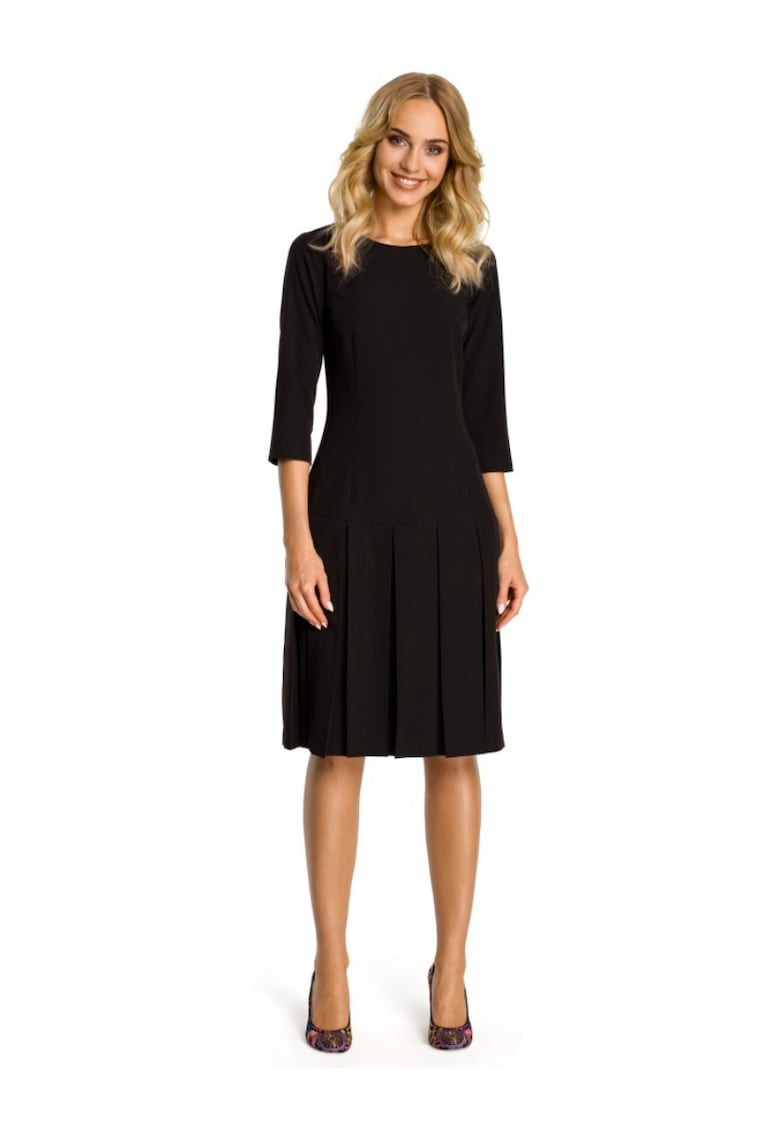 Дамска рокля - Полиестер/Вискоза - Тъмносин MOE