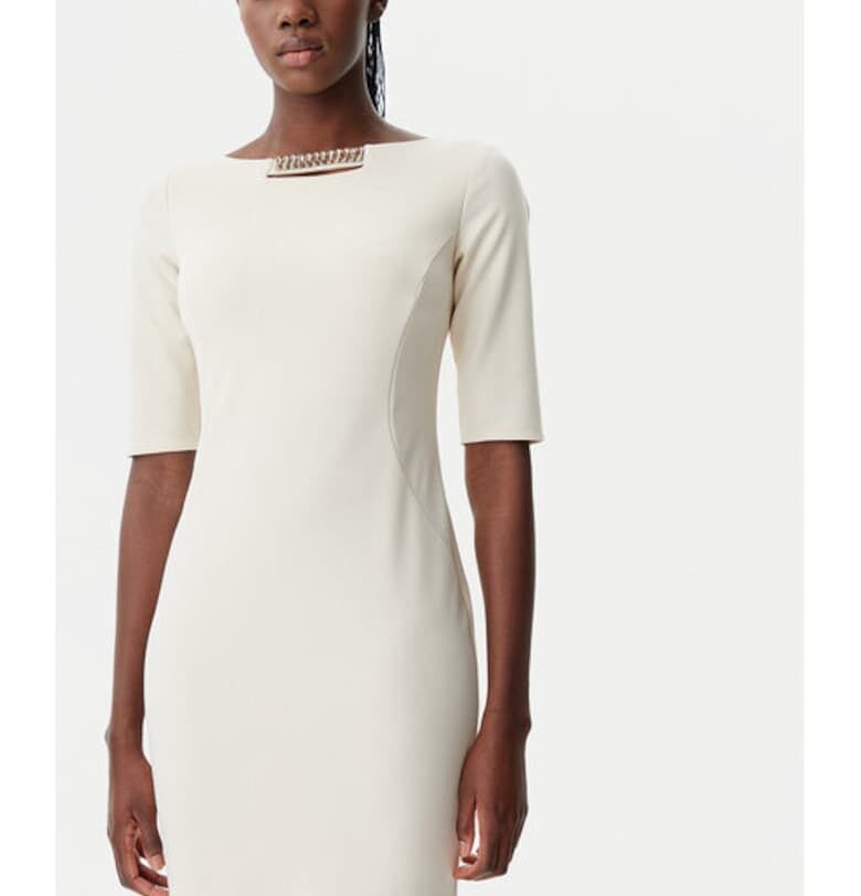 Дамска рокля - Ринасименто - 305317865 - Полиестер - Бежов Rinascimento