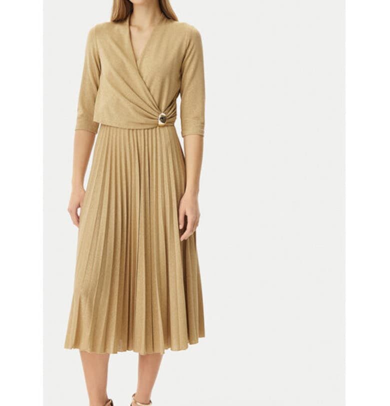 Дамска рокля - Риначименто - 305317902 - Вискоза/Метални влакна - Златен Rinascimento