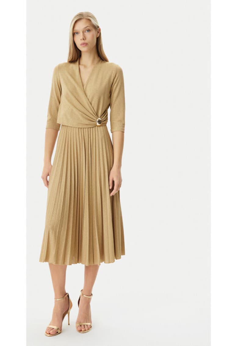 Дамска рокля - Риначименто - 305317902 - Вискоза/Метални влакна - Златен Rinascimento