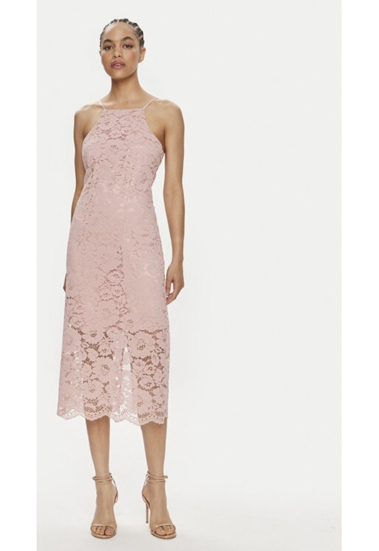 Дамска рокля - Розова - Найлон Yas