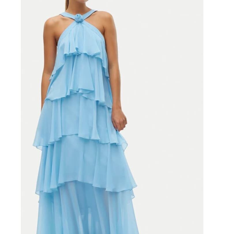 Дамска рокля -  Синя - Полиестер Vero Moda