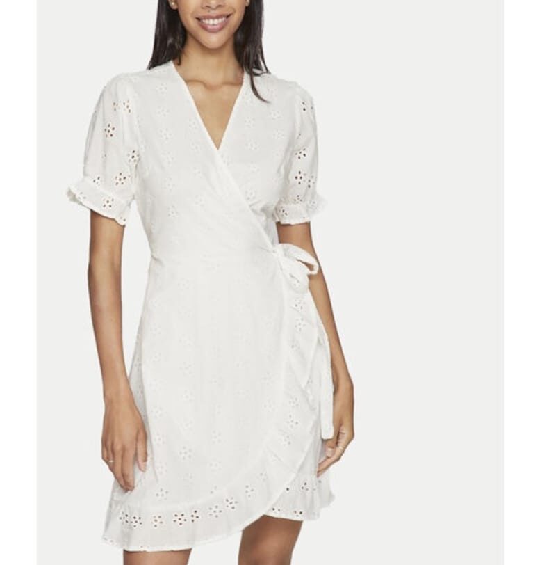 Дамска рокля -  бяла - памук Vila