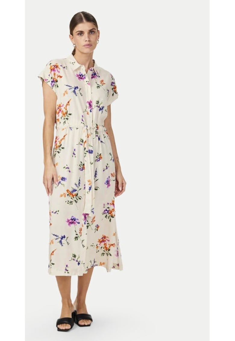 Дамска рокля екрю - вискоза Yas