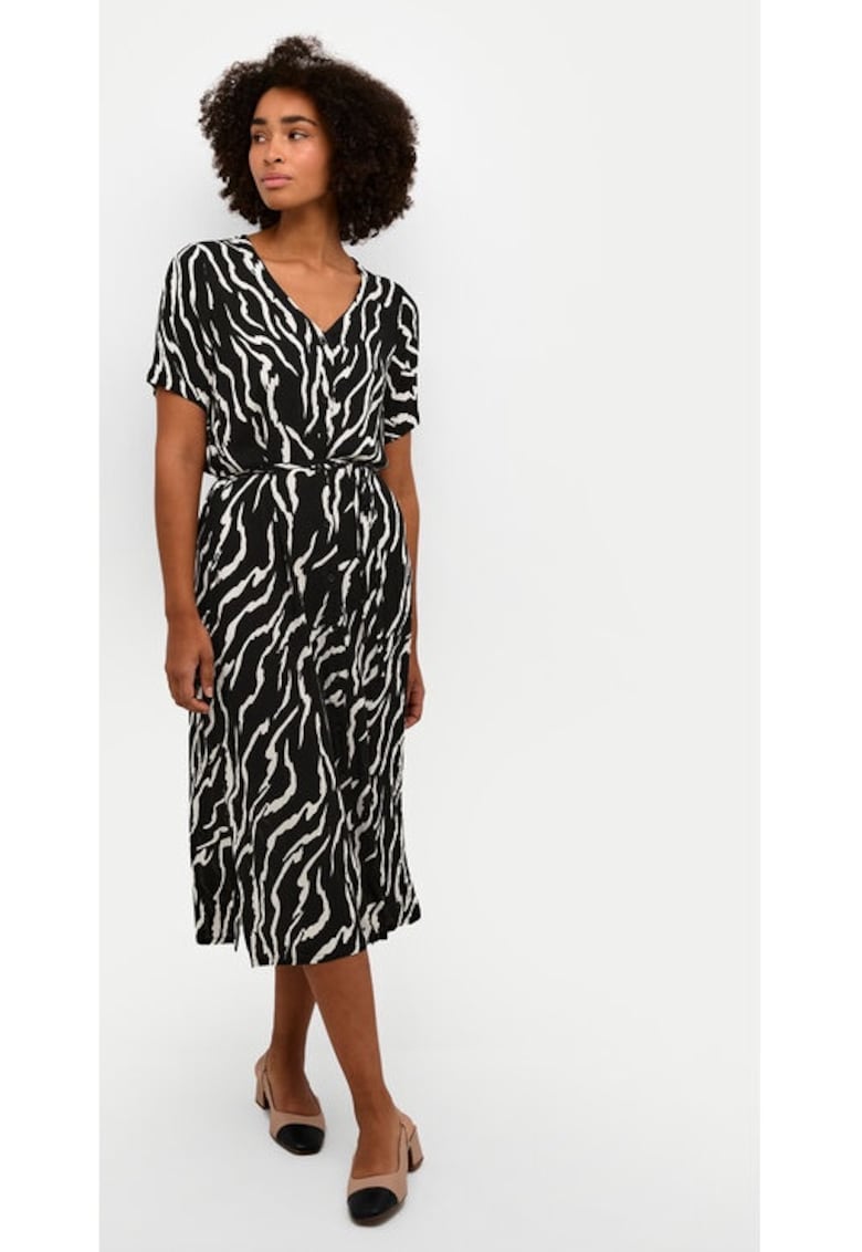 Дамска рокля - кафе - 303582111 - Черна - Вискоза - Черен kaffe