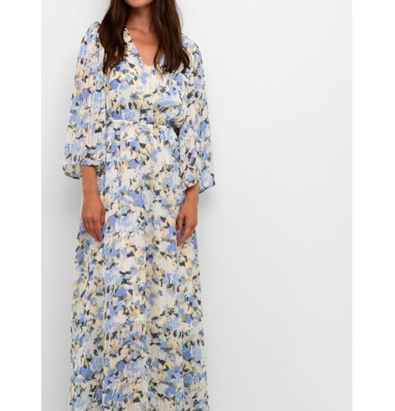 Дамска рокля - кафе - Многоцветна - Полиестер kaffe