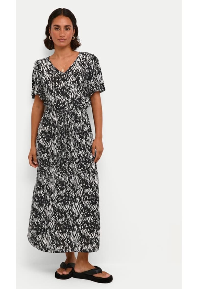 Дамска рокля - кафе - Черно - Вискоза kaffe