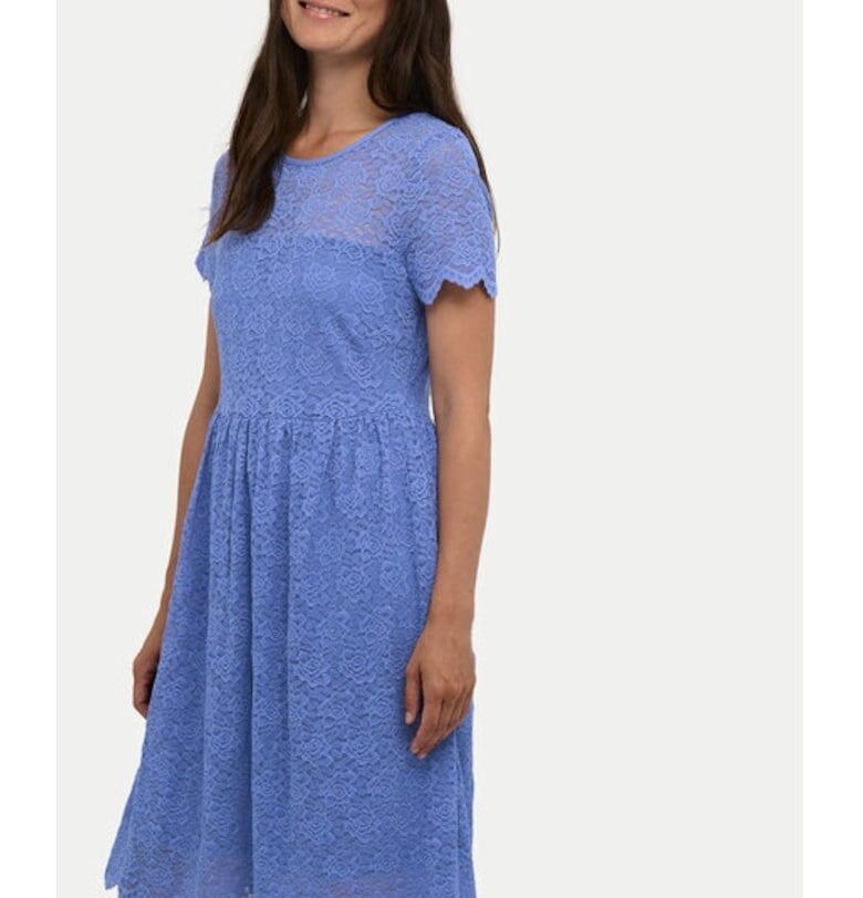 Дамска рокля - кафе - син - полиамид kaffe