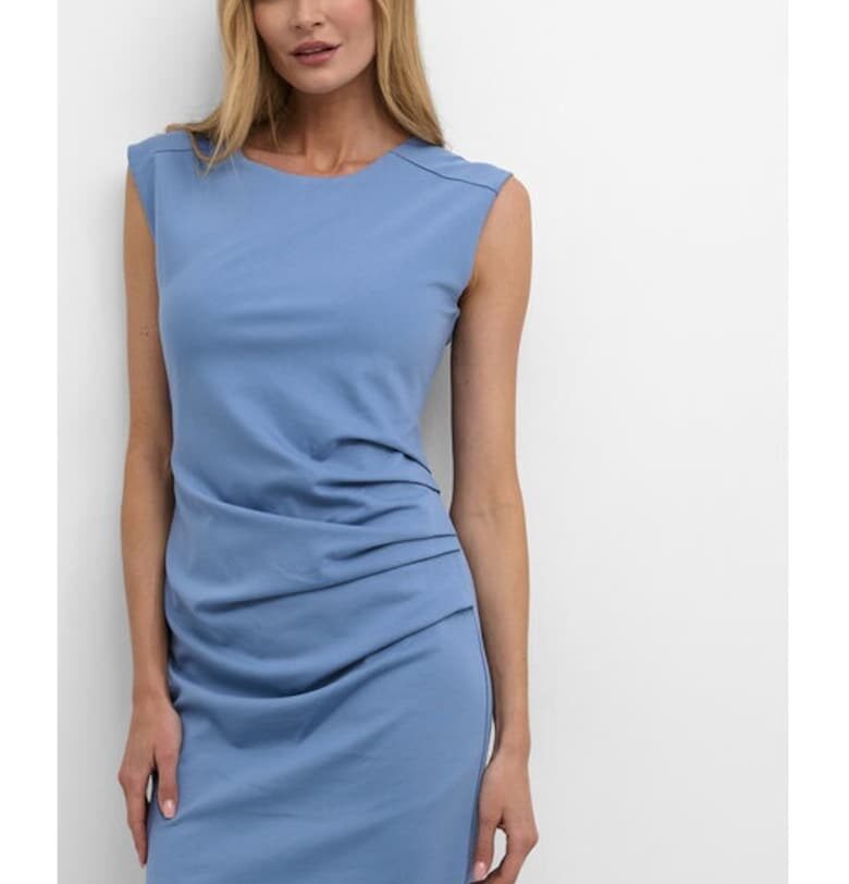 Дамска рокля - кафе - синьо - полиестер kaffe