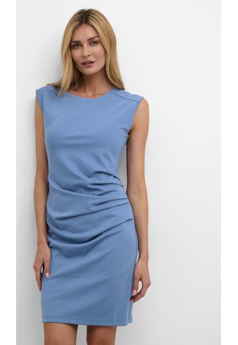 Дамска рокля - кафе - синьо - полиестер kaffe