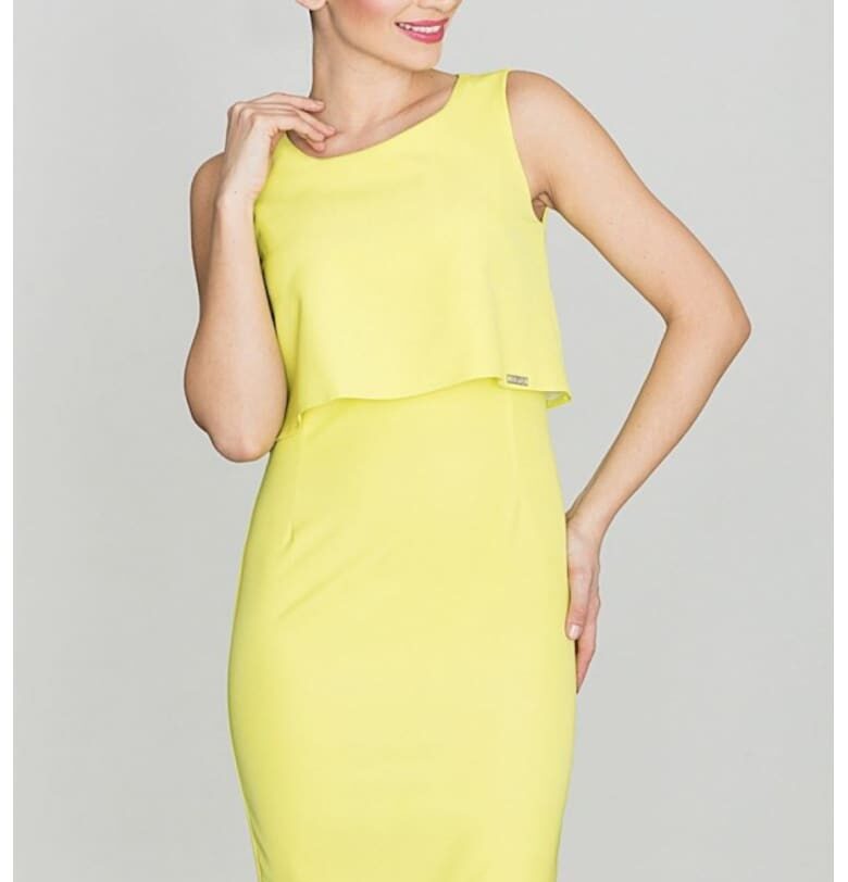 Дамска рокля модел 114321  Жълт Lenitif