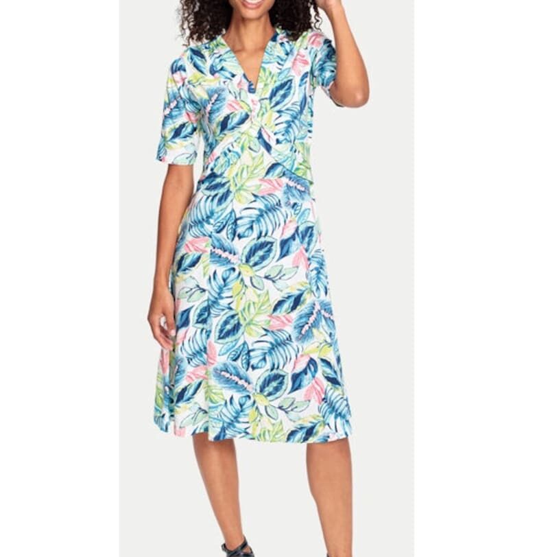 Дамска рокля - олсен - Памук - Многоцветна - Многоцветен Olsen