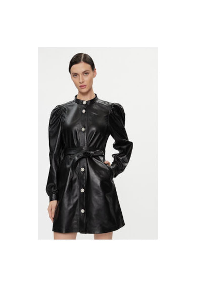 Дамска рокля - по поръчка - 302976454 - Естествена кожа - Черна - Черен custommade