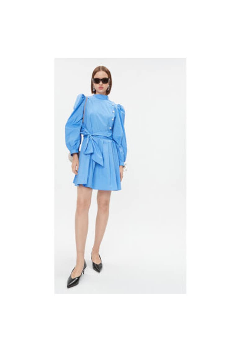 Дамска рокля по поръчка - 999369477 - Органичен памук - L INTL - Син custommade