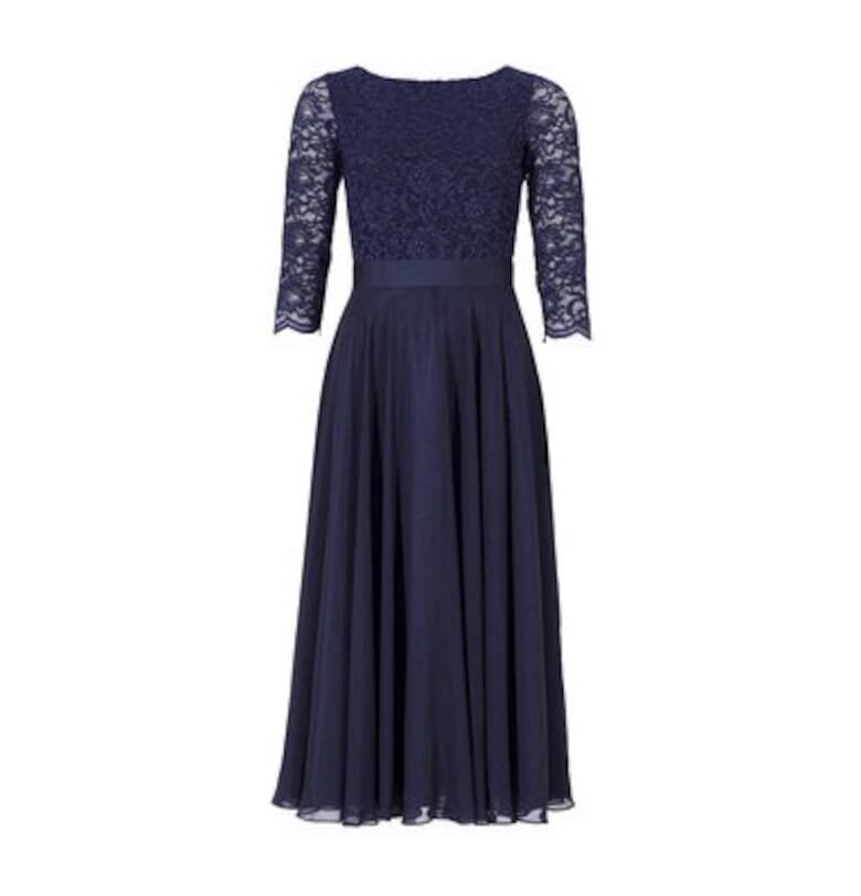 Дамска рокля - тип „люлка“ - 302950539 - Полиестер - Синя - Син Swing