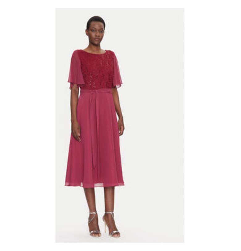 Дамска рокля тип „люлка“ - 5AI02500 - бордо Swing